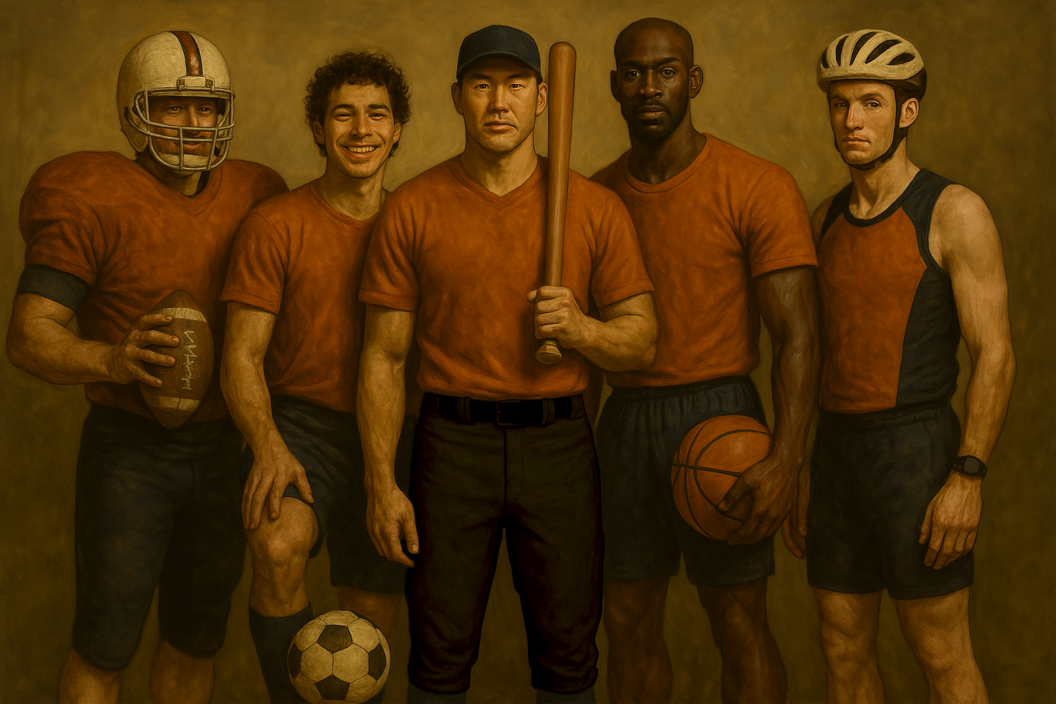 Line Up of Several Pro-Athletes